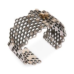 Lucky Brand Honeycomb Silver Cuff Bracelet